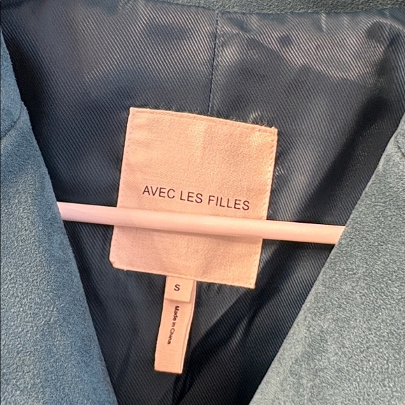 Anthropology Teal Suede Blazer - Picture 2 of 3